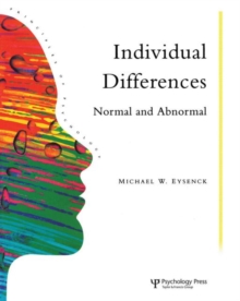Individual Differences : Normal and Abnormal, Paperback Book Individual Differences : Normal and Abnormal, Paperback Book