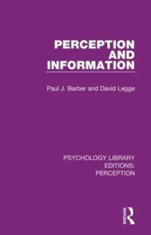 Psychology Library Editions: Perception : 35 Volume Set