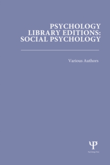 Psychology Library Editions: Social Psychology