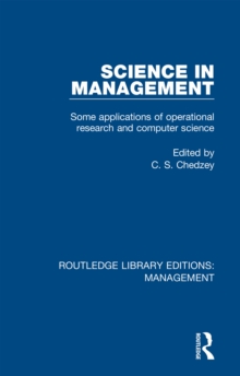 Science in Management : Some Applications of Operational Research and Computer Science