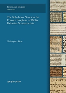 The Sub-Loco Notes in the Former Prophets of Biblia Hebraica Stuttgartensia