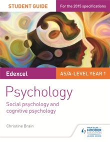 Edexcel Psychology Student Guide 1: Social psychology and cognitive psychology, Paperback Book Edexcel Psychology Student Guide 1: Social psychology and cognitive psychology, Paperback Book