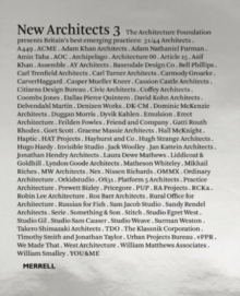 New Architects : Britain's Best Emerging Architects Volume 3, Hardback Book New Architects : Britain's Best Emerging Architects Volume 3, Hardback Book