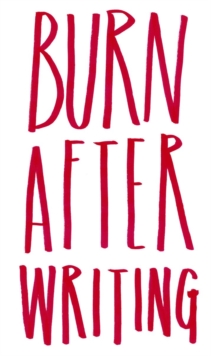 Burn After Writing, Record book Book Burn After Writing, Record book Book