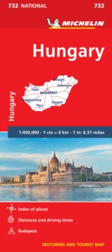 Hungary - Michelin National Map 732 : Map, Sheet map Book Hungary - Michelin National Map 732 : Map, Sheet map Book