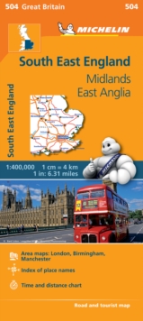 South East England, the Midlands, East Anglia, Sheet map, folded Book South East England, the Midlands, East Anglia, Sheet map, folded Book