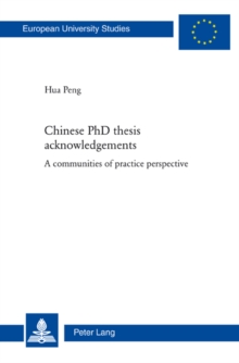 Chinese PhD Thesis Acknowledgements : A Communities of Practice Perspective
