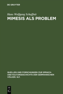 Mimesis als Problem : Studien zu einem asthetischen Begriff der Dichtung aus Anla Robert Musils