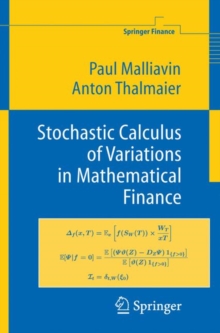 Stochastic Calculus of Variations in Mathematical Finance, Hardback Book Stochastic Calculus of Variations in Mathematical Finance, Hardback Book