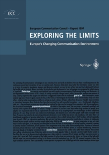 Exploring the Limits : Europe's Changing Communication Environment