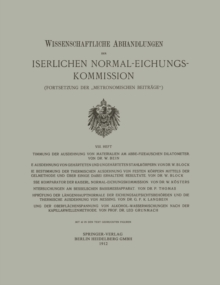Wissenschaftliche Abhandlungen der Kaiserlichen Normal-Eichungs-Kommission : Fortsetzung der „Metronomischen Beitrage