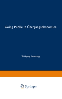 Going Public in Ubergangsokonomien : Das Preisverhalten von Initial Public Offerings in Polen