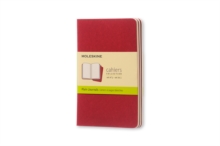 Moleskine Plain Cahier - Red Cover (3 Set), Multiple copy pack Book Moleskine Plain Cahier - Red Cover (3 Set), Multiple copy pack Book