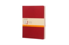 Moleskine Ruled Cahier Xl - Red Cover (3 Set), Multiple copy pack Book Moleskine Ruled Cahier Xl - Red Cover (3 Set), Multiple copy pack Book