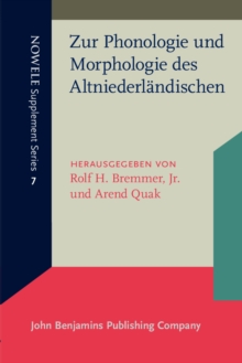 Zur Phonologie und Morphologie des Altniederlandischen