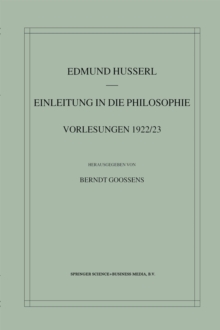 Einleitung in die Philosophie : Vorlesungen 1922/23