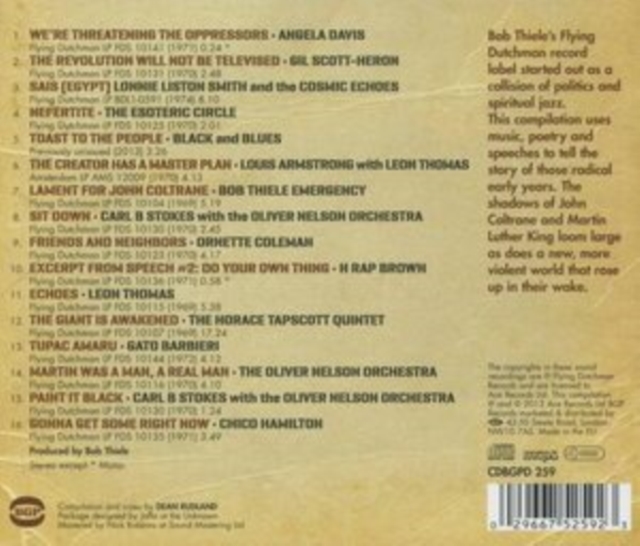 Liberation music: Spiritual jazz and the art of protest on Flying Dutchman records, CD / Album Cd