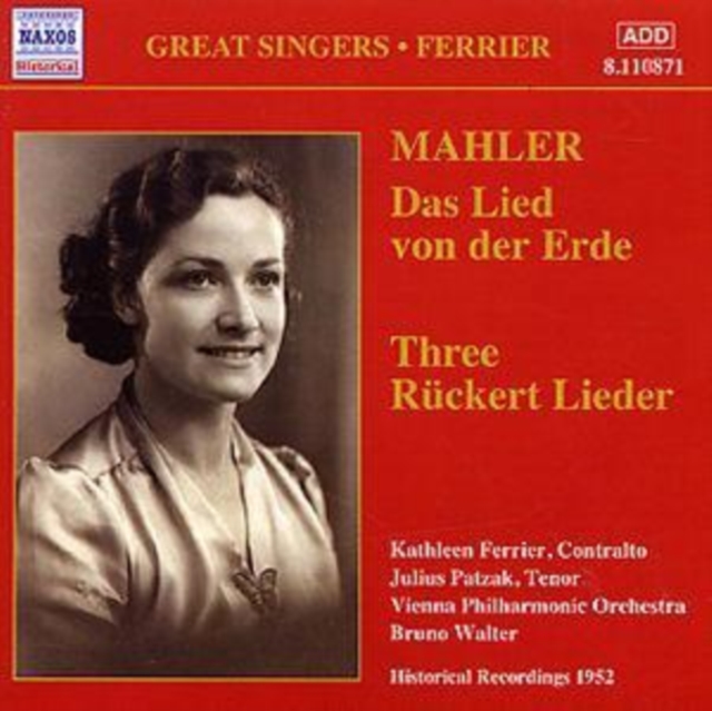Das Lied Von Der Erde, 3 Ruckert-lieder (Ferrier, Walter), CD / Album Cd
