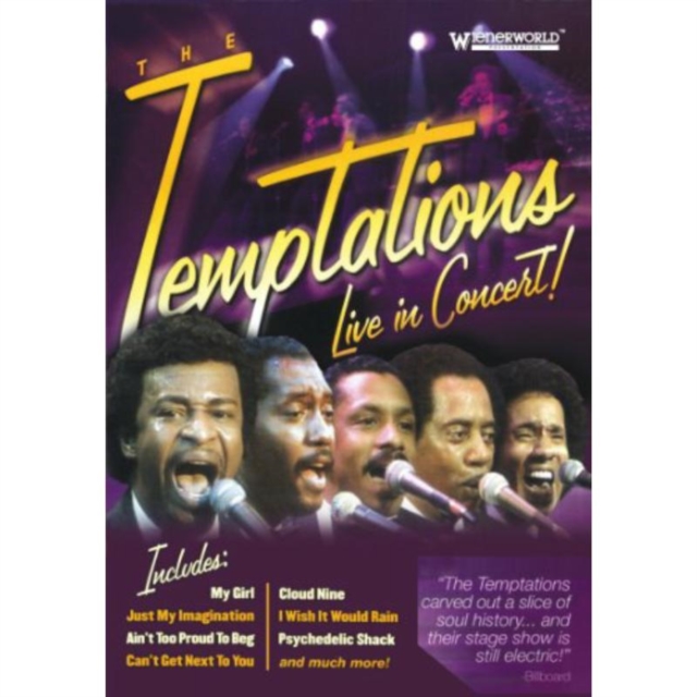 The Temptations: Live in Concert, DVD DVD