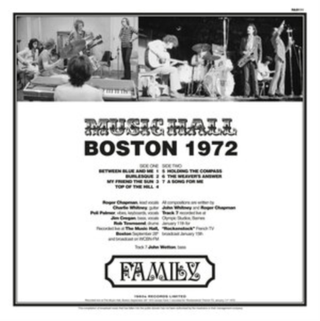 Boston Music Hall 1972, Vinyl / 12" Album Vinyl