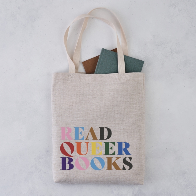 Read Queer Books Rainbow Tote Bag, Paperback Book