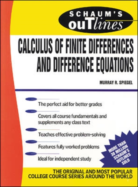 Schaum's Outline of Calculus of Finite Differences and Difference Equations, Paperback / softback Book