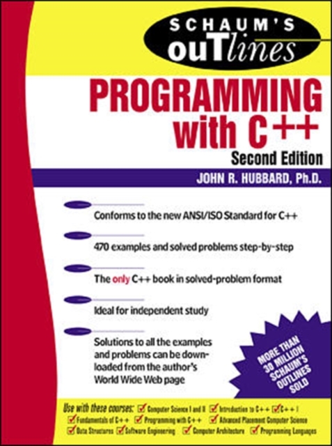 Schaum's Outline of Programming with C++, Paperback / softback Book