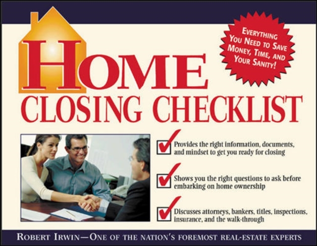 Home Closing Checklist, Paperback / softback Book