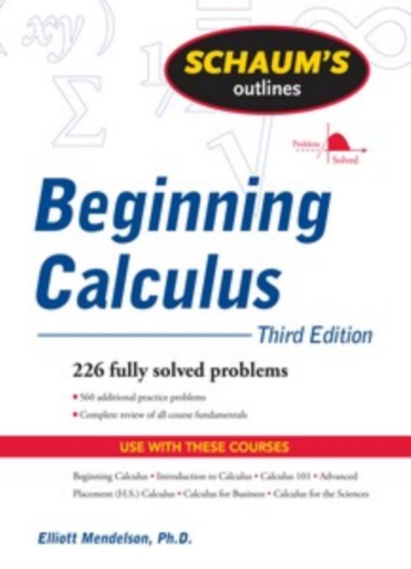 Schaum's Outline of Beginning Calculus, Third Edition, EPUB eBook