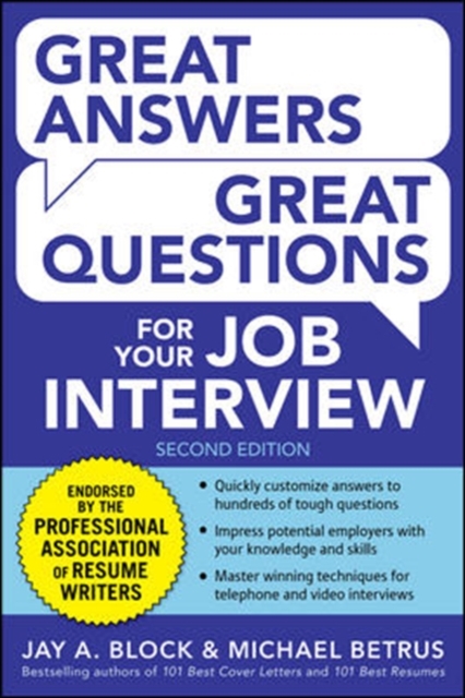 Great Answers, Great Questions For Your Job Interview,  Book