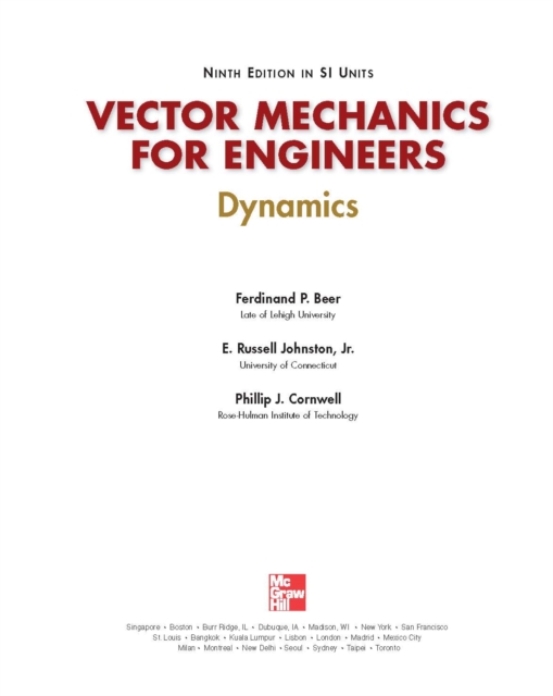 Ebook: Vector Mechanics Engineering: Dynamics SI, PDF eBook