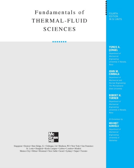 EBOOK: Fundamentals of Thermal-Fluid Sciences (SI units), PDF eBook