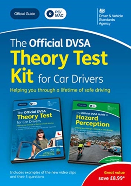 The official DVSA theory test KIT for car drivers pack, DVD-ROM Book