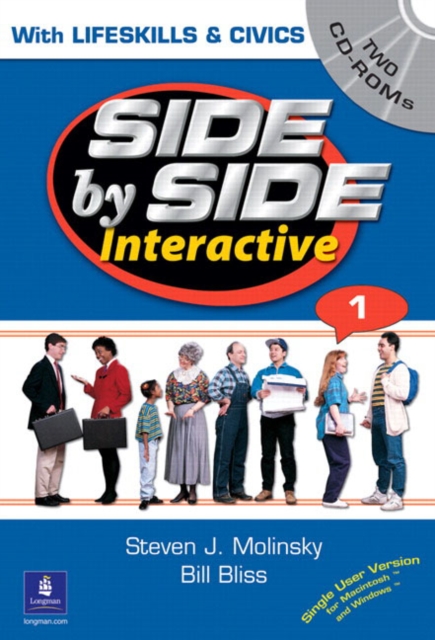 Side by Side Interactive 1, with Civics/Lifeskills (2 CD-ROMs), CD-ROM Book