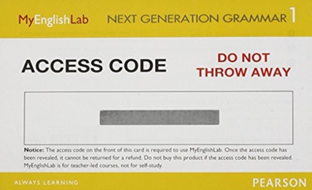 Next Generation Grammar 1 Student eText w/MyLab English, Digital product license key Book