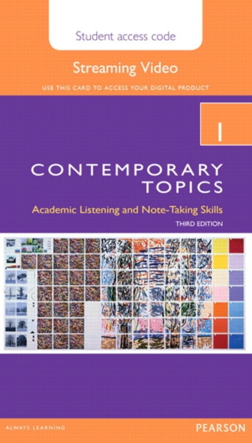 Contemporary Topics 1 Streaming Video Access Code Card, Digital product license key Book