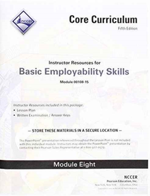 00108-15 Basic Employability Skills Instructor Guide, Paperback / softback Book