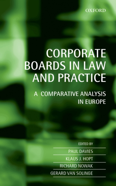 Corporate Boards in Law and Practice : A Comparative Analysis in Europe, PDF eBook