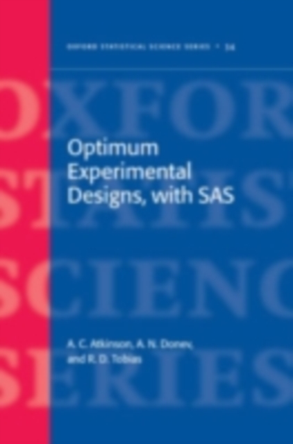 Optimum Experimental Designs, With SAS, PDF eBook