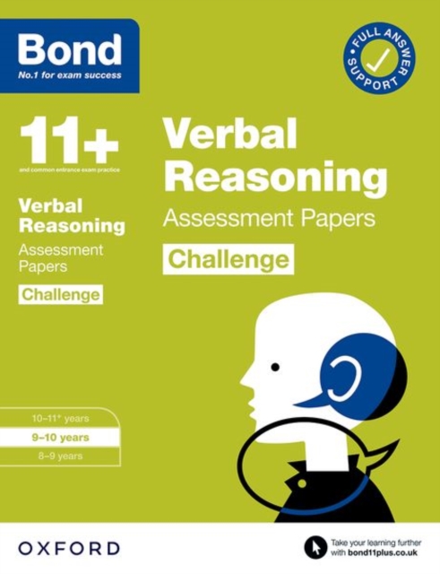 Bond 11+: Bond 11+ Verbal Reasoning Challenge Assessment Papers 9-10 years, Paperback / softback Book