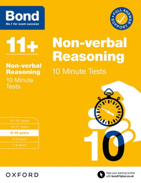 Bond 11+: Bond 11+ 10 Minute Tests Non-verbal Reasoning 9-10 years: For 11+ GL assessment and Entrance Exams, Paperback / softback Book