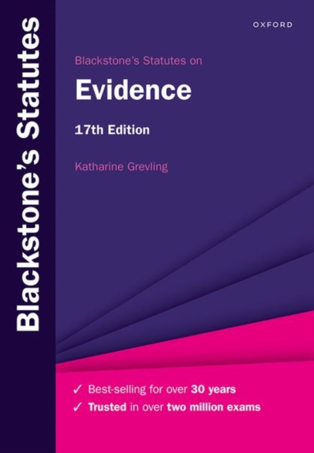 Blackstone's Statutes on Evidence, Paperback / softback Book