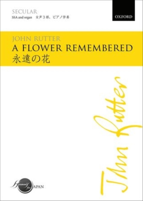 A flower remembered, Sheet music Book