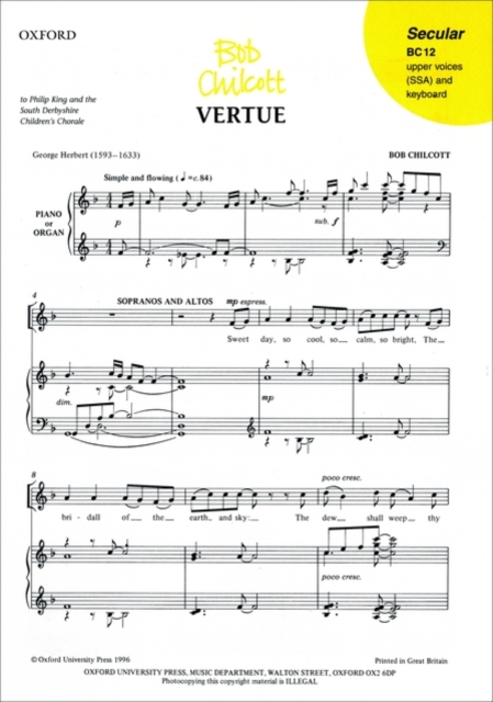Vertue, Sheet music Book