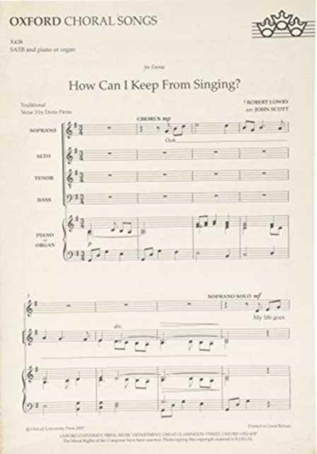 How can I keep from singing?, Sheet music Book