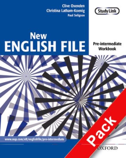New English File: Pre-intermediate: Workbook with MultiROM Pack : Six-level general English course for adults, Mixed media product Book
