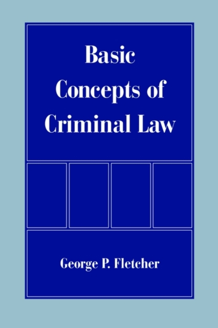 Basic Concepts of Criminal Law, Paperback / softback Book