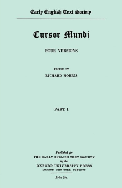 Cursor Mundi I Text 11. 1-4954, Hardback Book