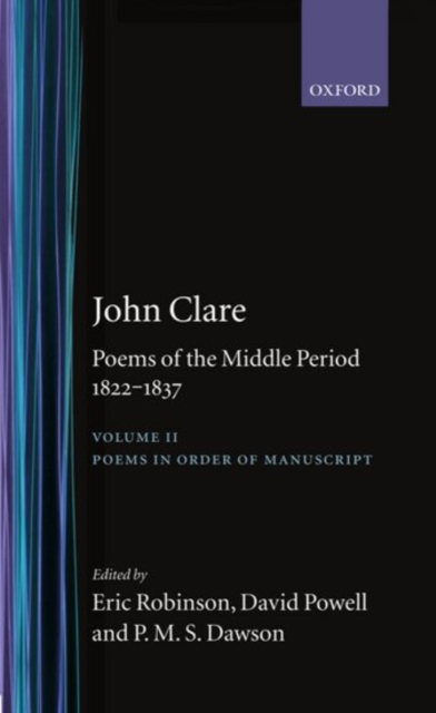Poems of the Middle Period, 1822-1837: Volume II: Poems in Order of Manuscript, Hardback Book