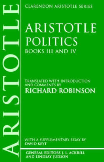 Politics: Books III and IV, Paperback / softback Book